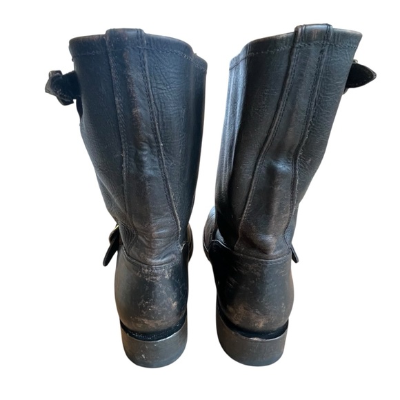 Frye Veronica Flex Short Leather Boots in Black Distressed Size 9.5 - Picture 5 of 17